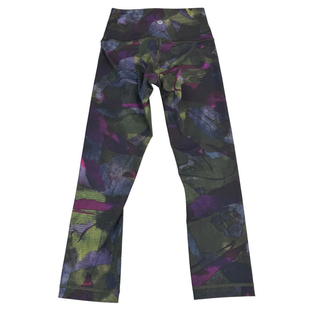 LULULEMON Wunder Under Crop Hi-Rise Size 2 Aura Dark Chrome Multi - Picture 6 of 9